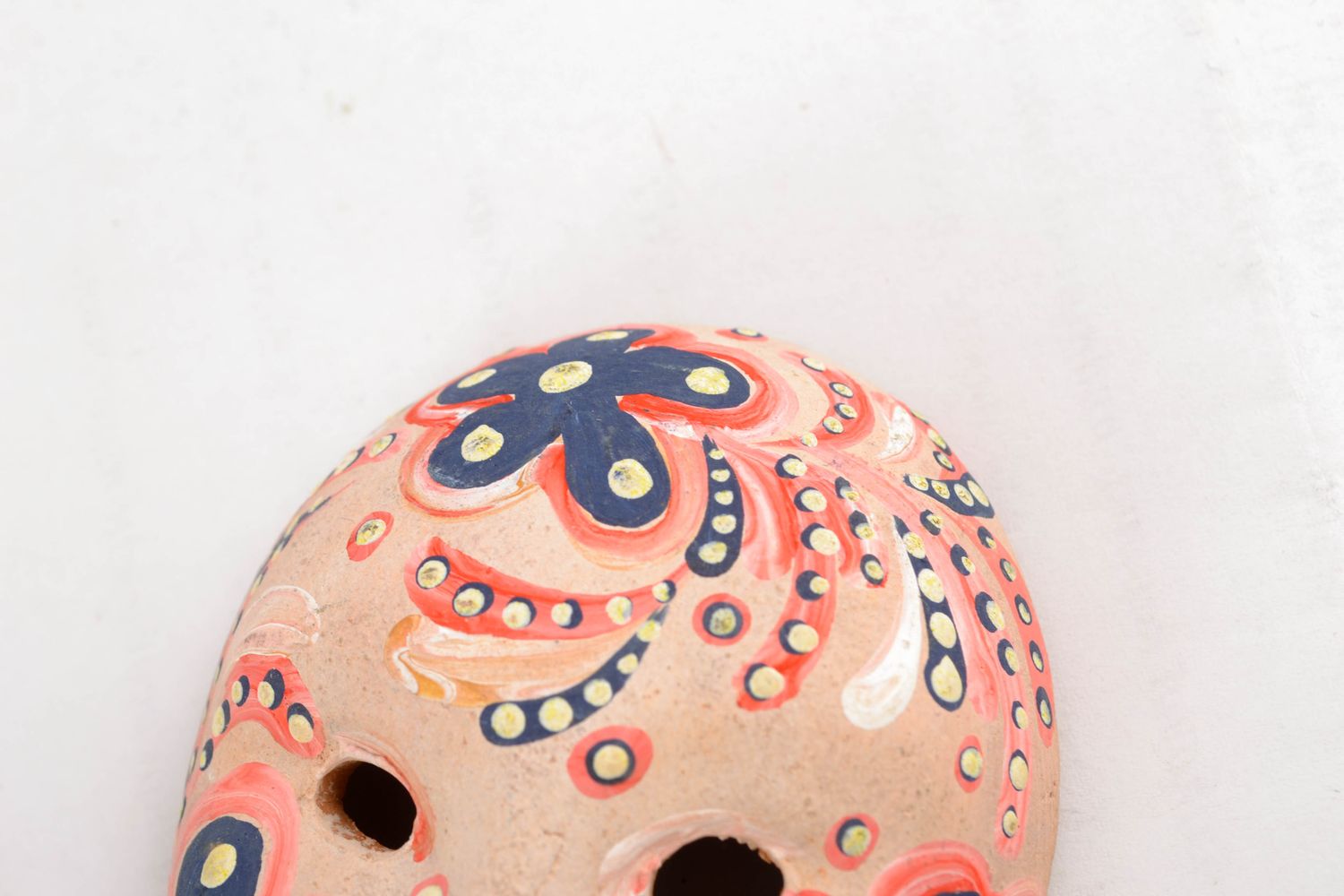 Maske Kühlschrankmagnet aus Ton Blumen foto 4