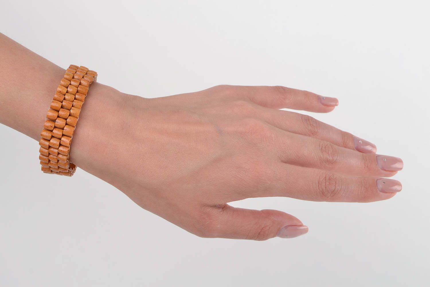 Unusual handmade bracelet wrist eco jewelry stylish present for women photo 2