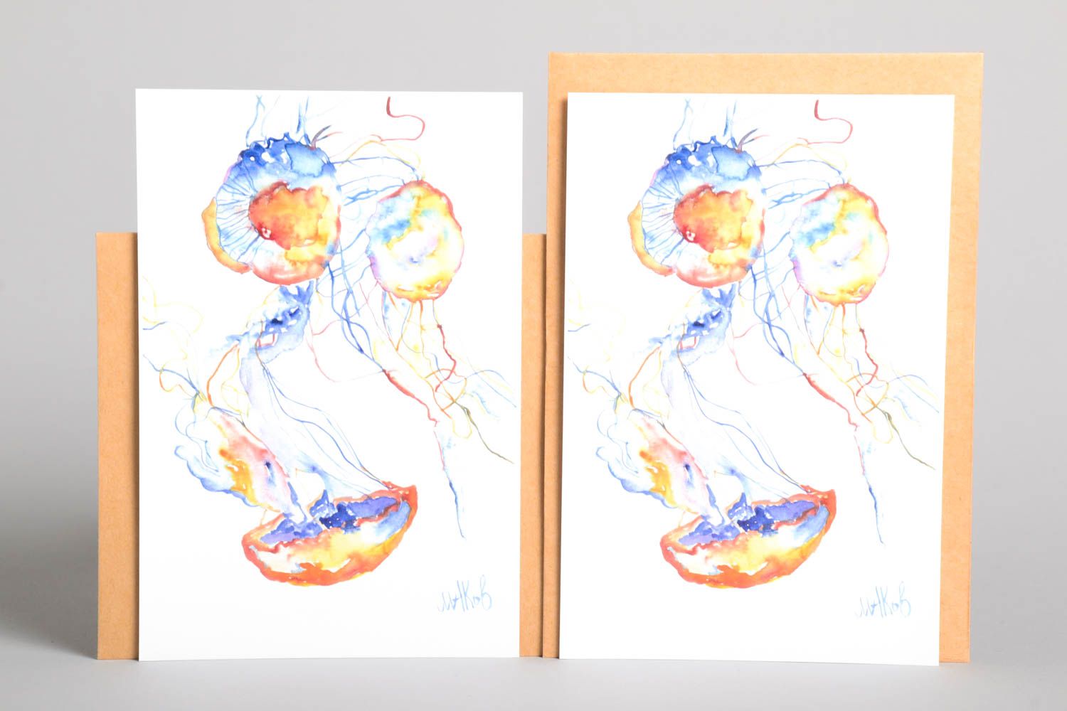 Grußkarten Papier handgemacht Künstler Karten originelle Geschenke mit Umschlag foto 2