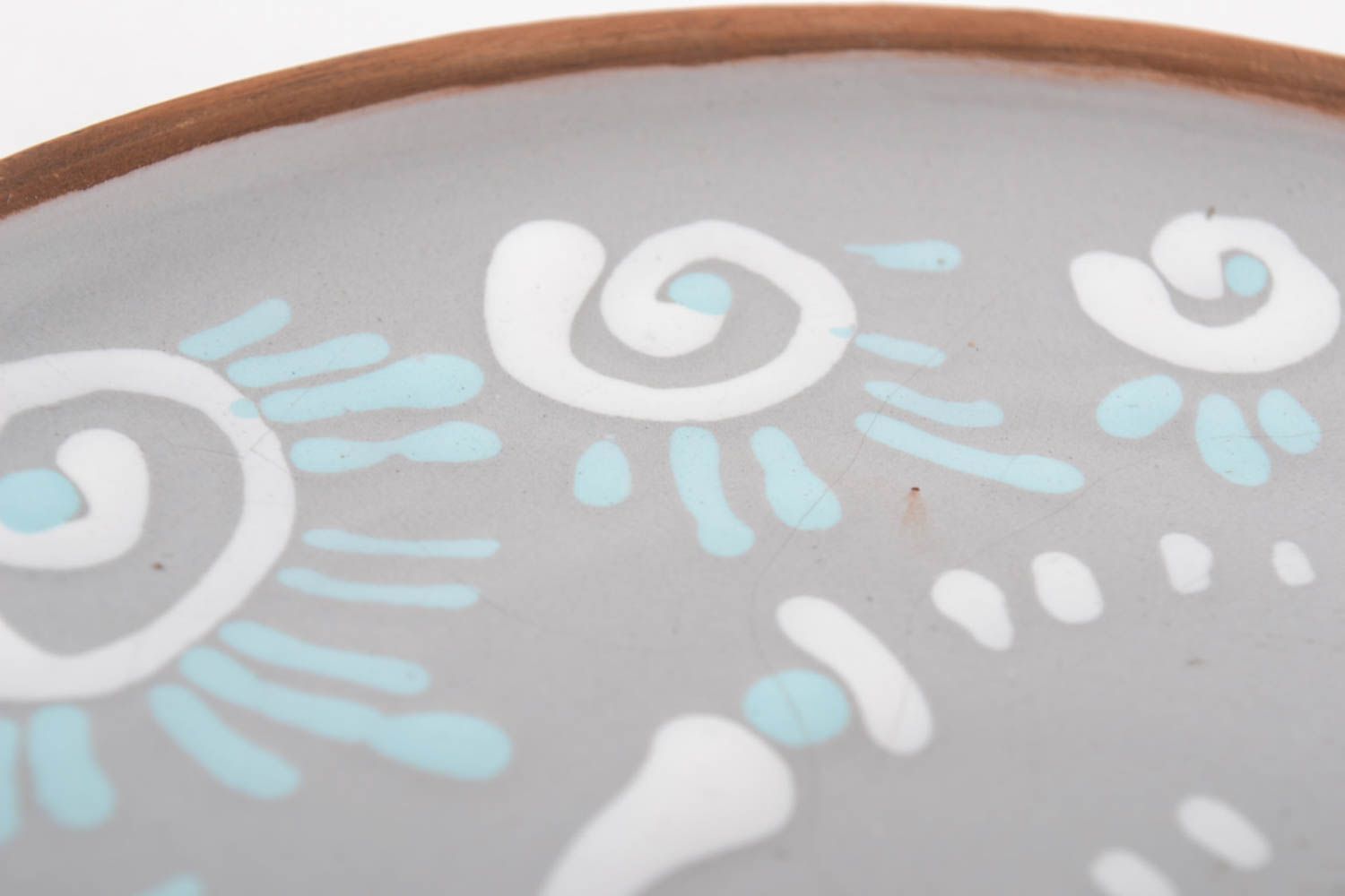 Керамическая тарелка авторского дизайна керамика ручной работы глиняная тарелка  фото 4