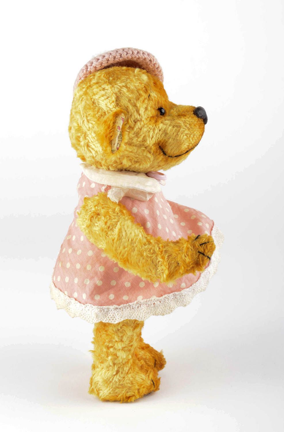 Handmade soft toy bear toy stuffed toy cute baby toys collectible toy for baby photo 4