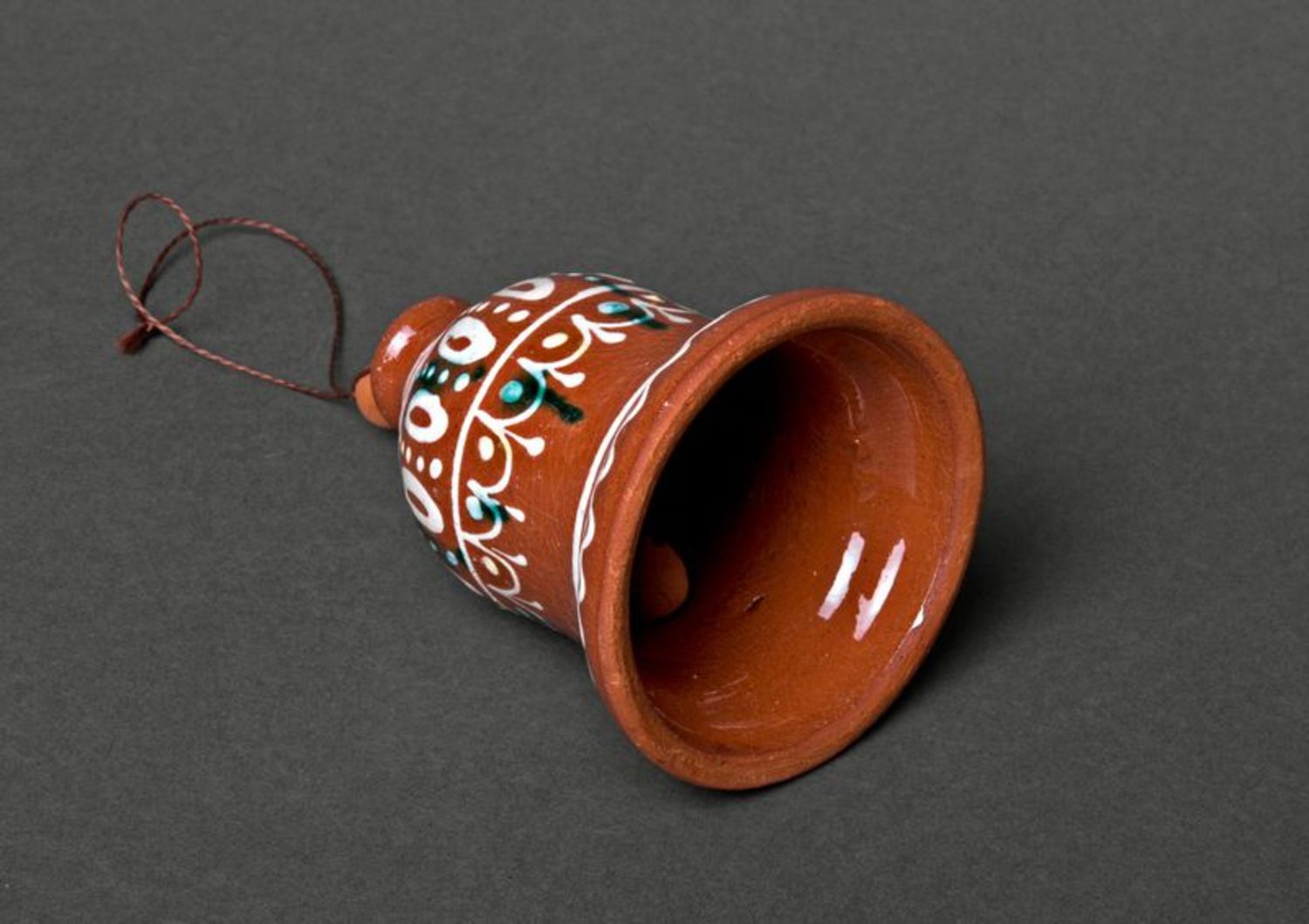 Campanello in ceramica fatto a mano campanello di argilla decorazioni di casa
 foto 2