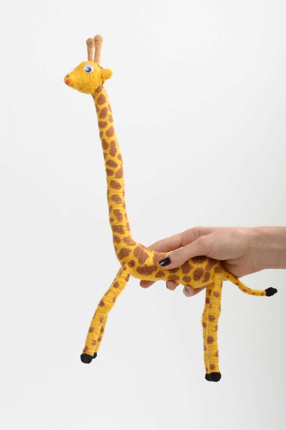 Мягкая игрушка ручной работы детская игрушка в виде жирафа подарок ребенку фото 5