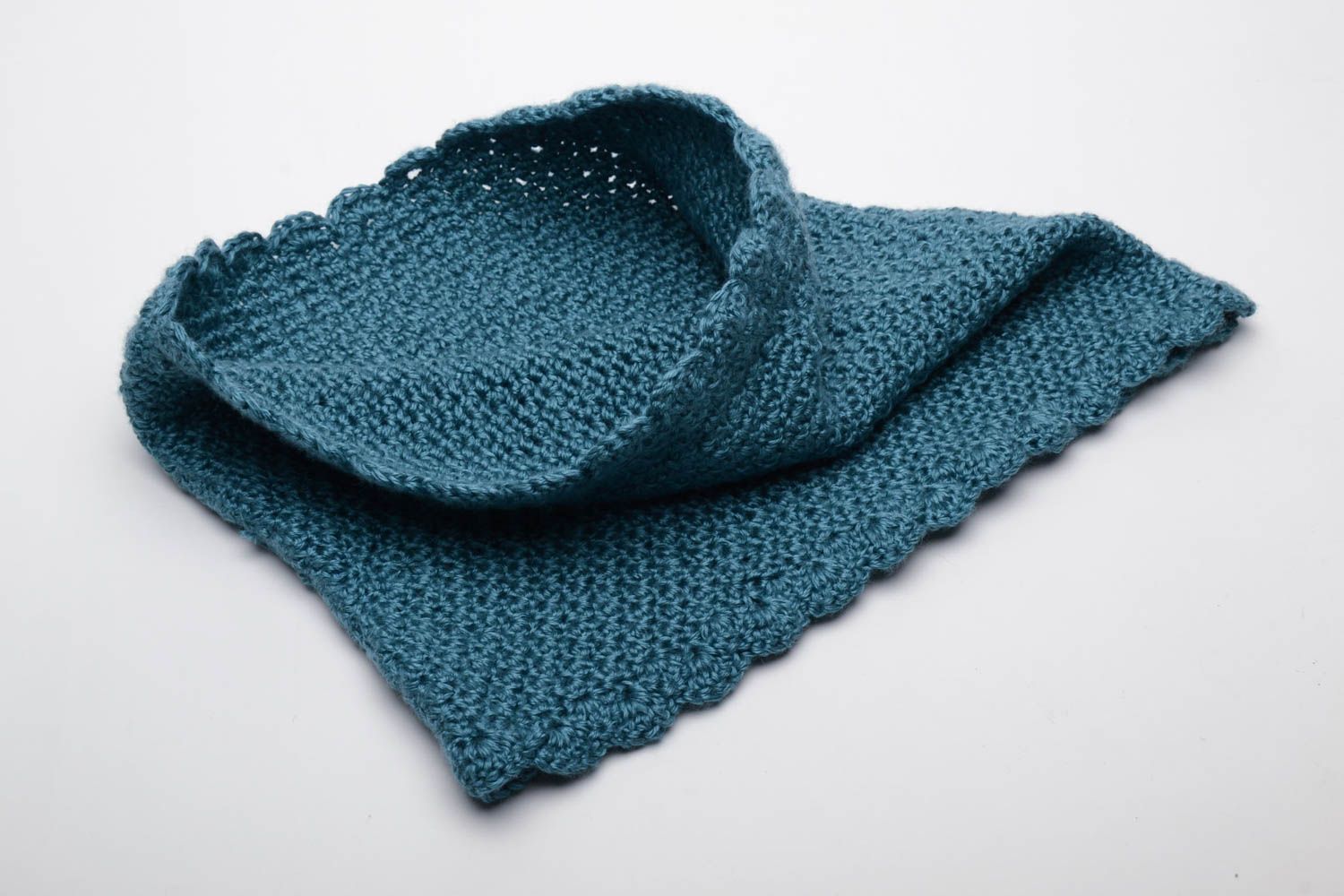 Warm crochet collar scarf photo 3