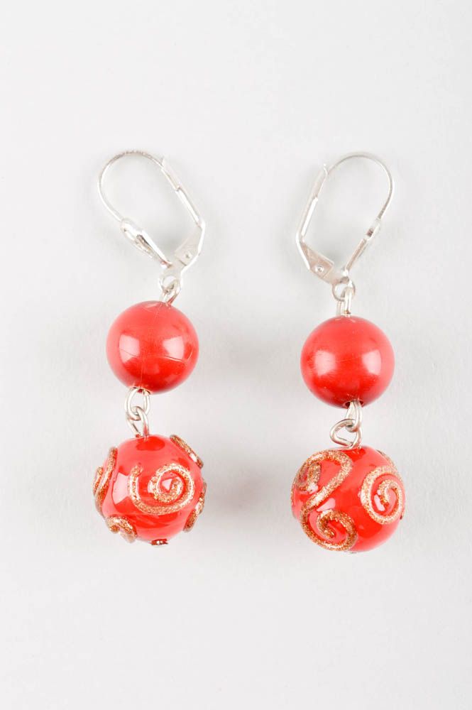 Handmade earrings with charms designer long earrings stylish female gift photo 3
