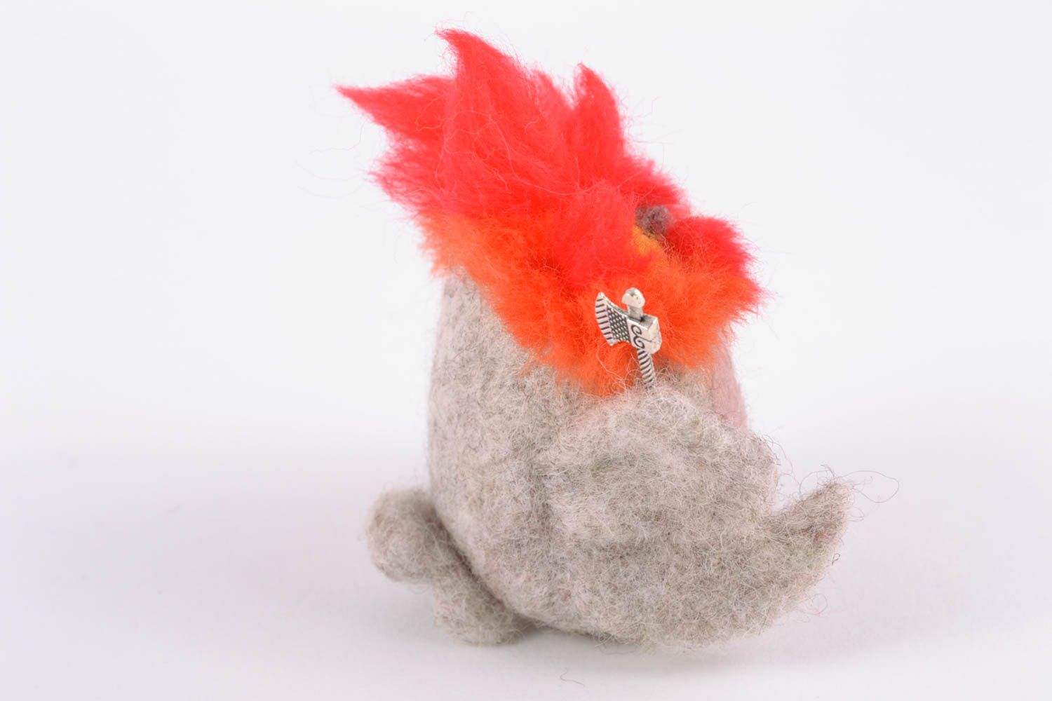 Felted wool toy Owl Defender photo 5
