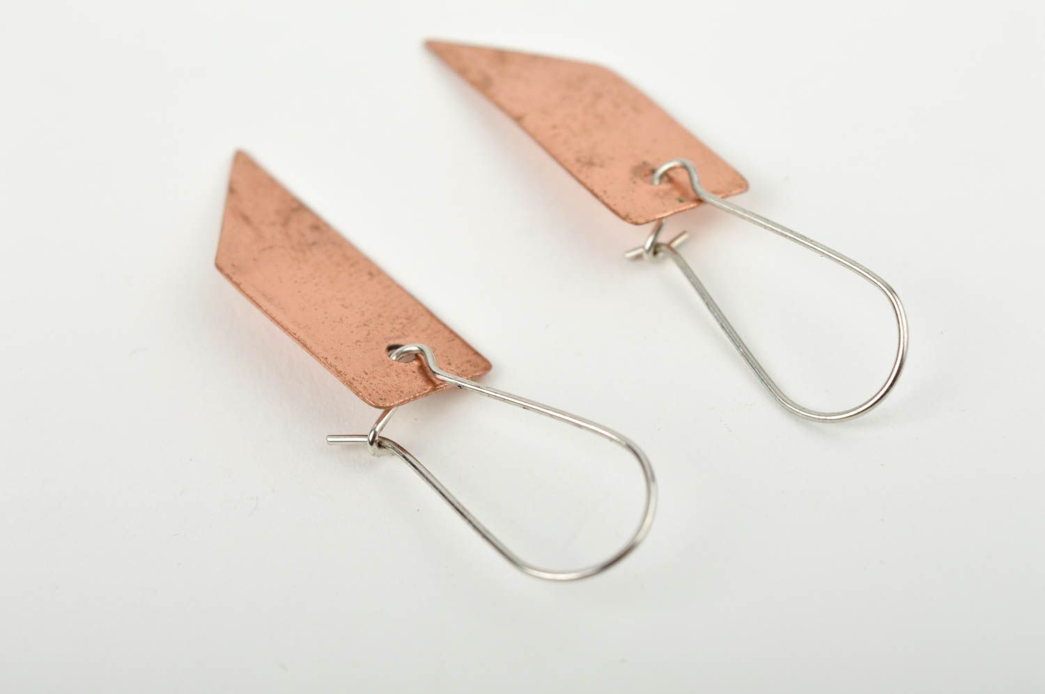 Designer handmade earrings copper stylish jewelry dangling earrings gift photo 4