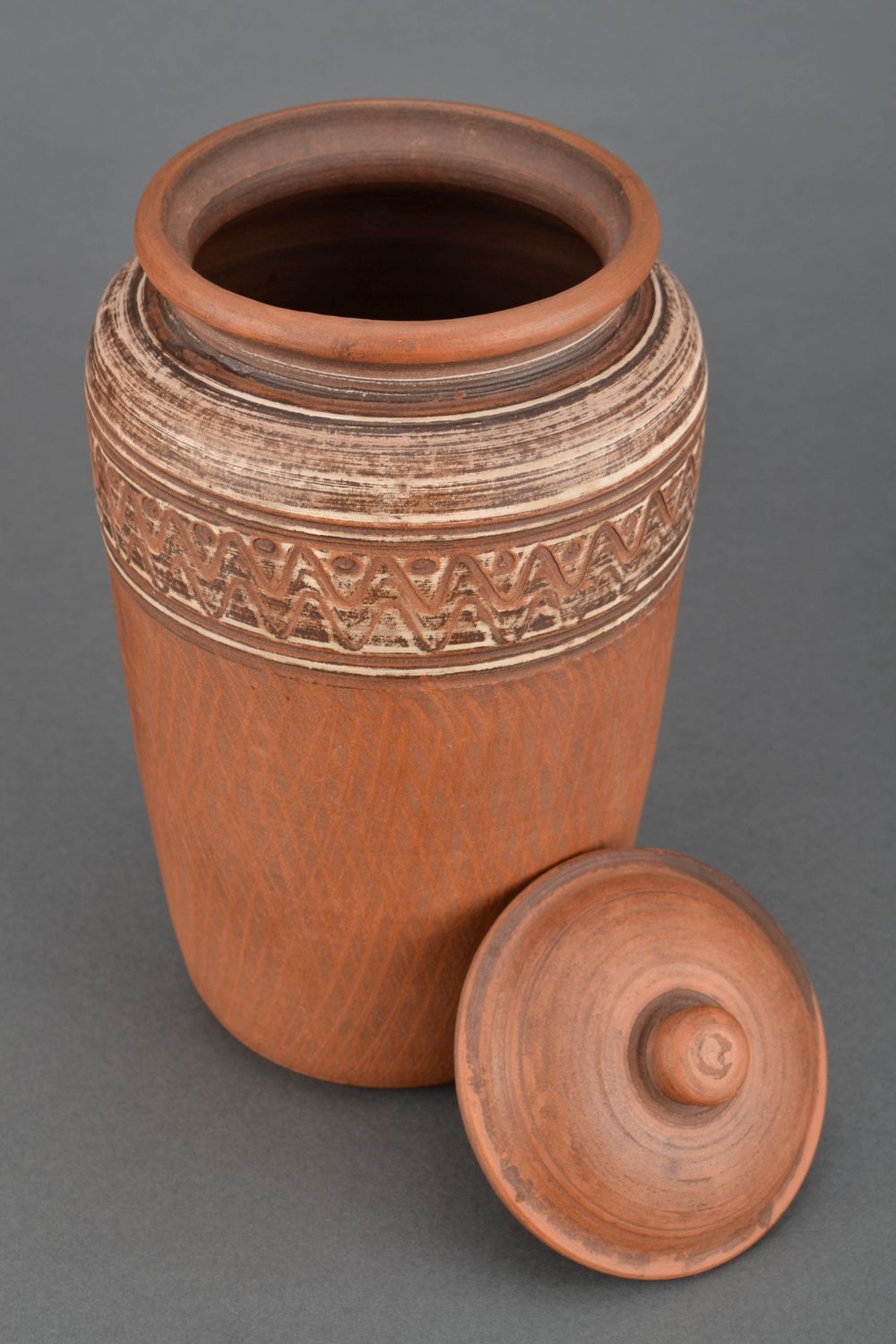 Vase en céramique pour cuisine avec couvercle 3 litres photo 4