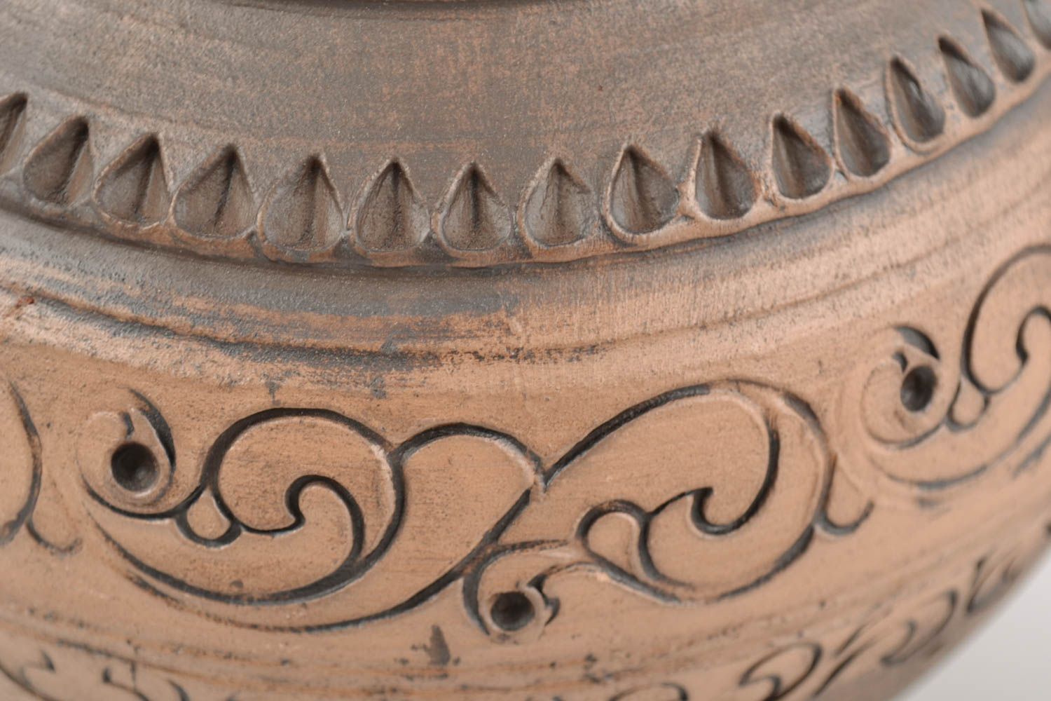 Cruche en céramique faite main de créateur grande originale belle vaisselle photo 3