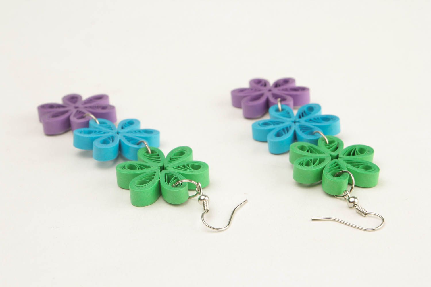 Bright quilling earrings  photo 3