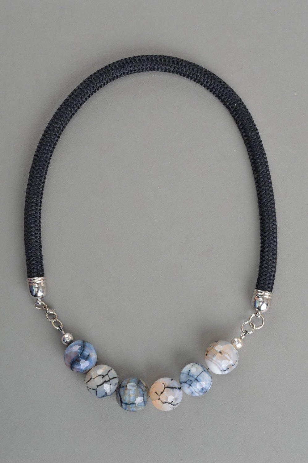 Handmade gemstone necklace designer accessories fashionable jewelry gift idea photo 2