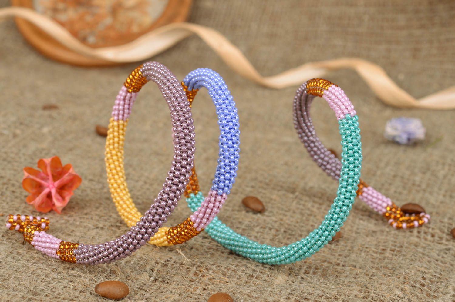 Women's stylish handmade designer beaded cord necklace beautiful jewelry photo 5