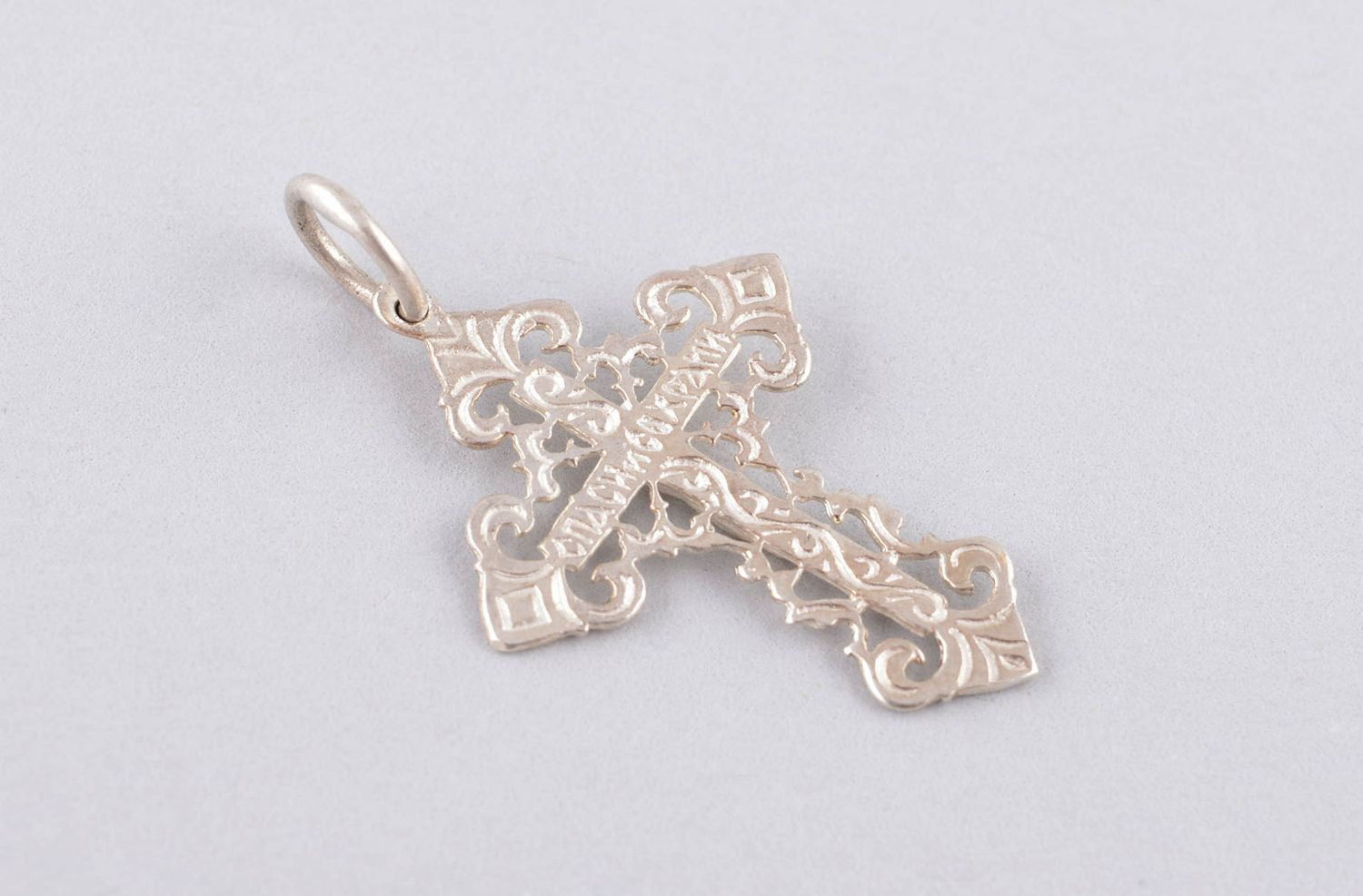 Handmade cross necklace bronze cross pendant necklace designer accessories photo 2