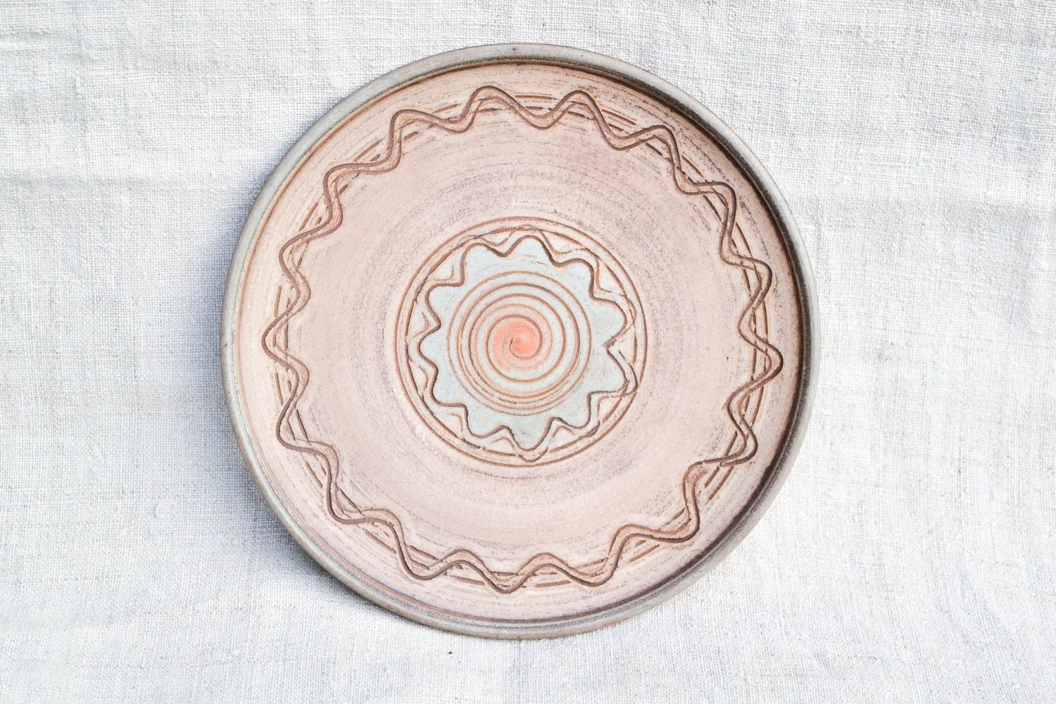 Handmade ceramic plate ceramic dish kitchen plates souvenir ideas kitchen decor photo 3