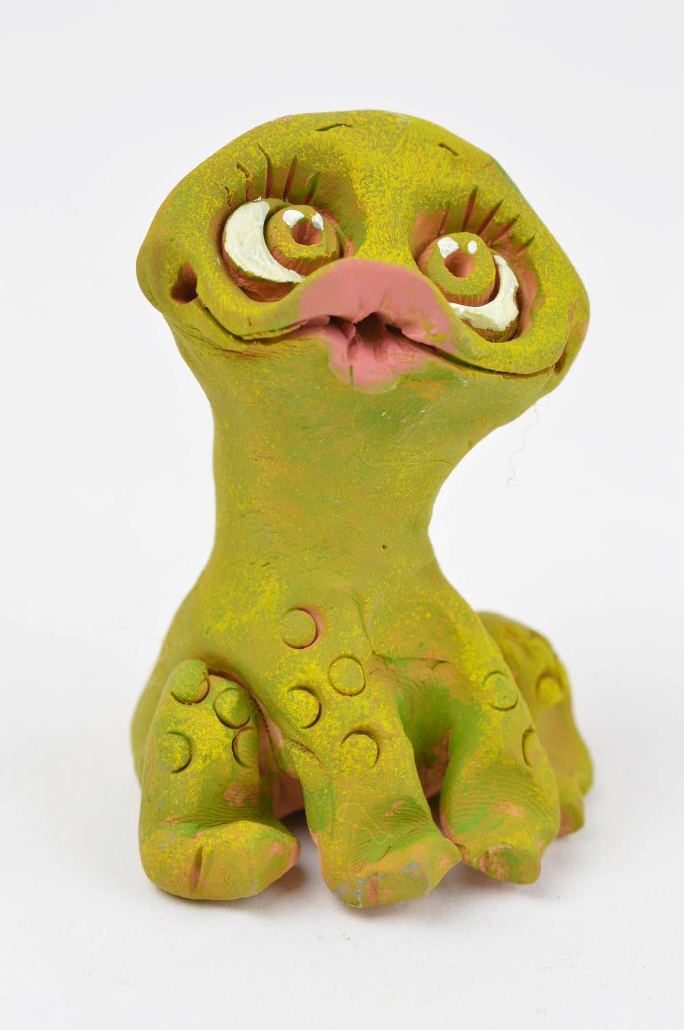 Статуэтка животного ручной работы статуэтка для декора фигурка из глины фото 2