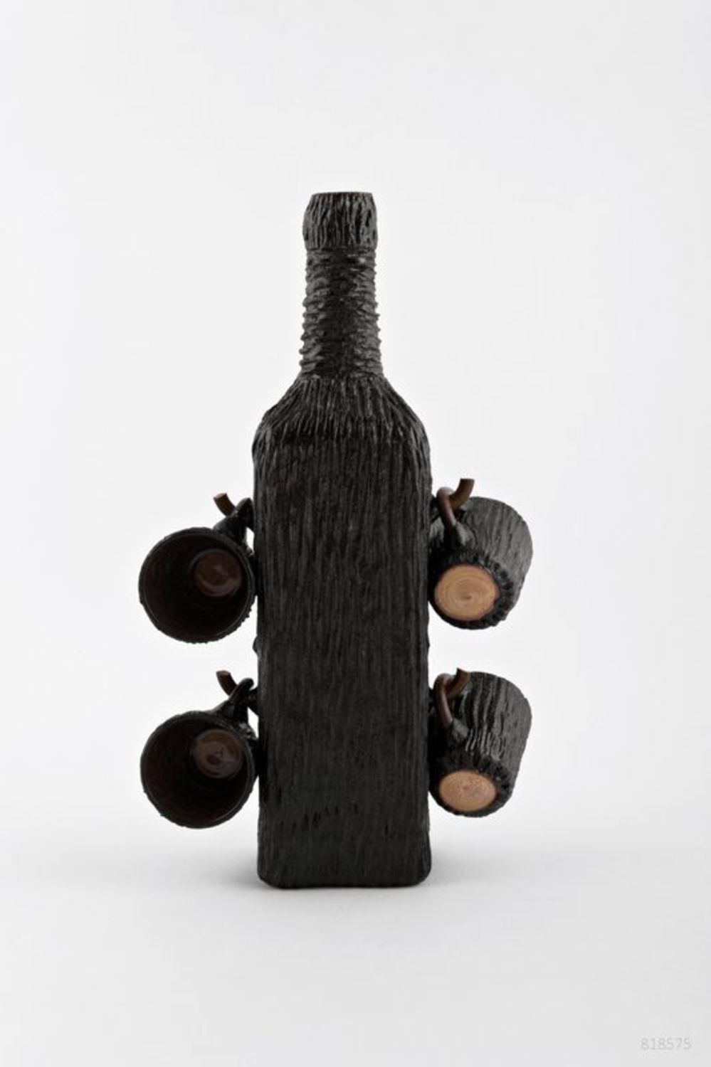 Decorative bottle with four cups photo 4