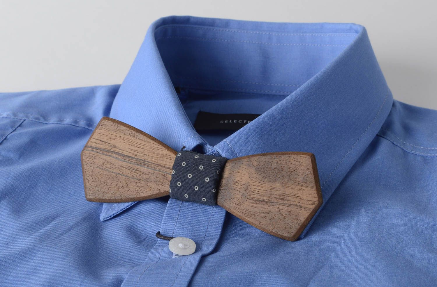 Stilvolle Fliege aus Holz handmade Accessoire für Männer Krawatte Fliege foto 5