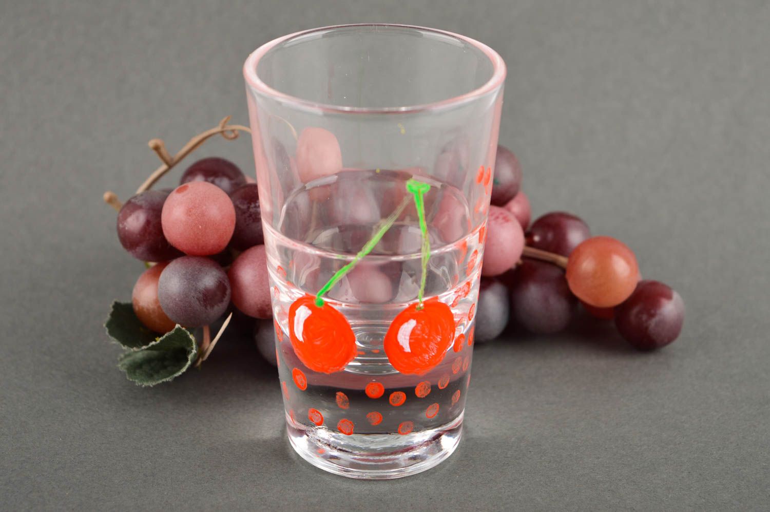 Handgemachtes Geschirr bemaltes Glas Pinnchen Schnaps mit Muster Geschenk Ideen foto 1