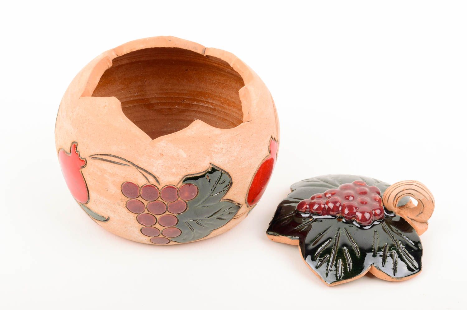 Handmade Zuckerdose Keramik Küchen Accessoires bunt Küchen Zubehör Geschenk Idee foto 2