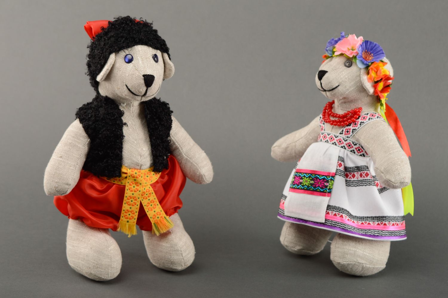 Handmade fabric designer toy Cossack Bear photo 5