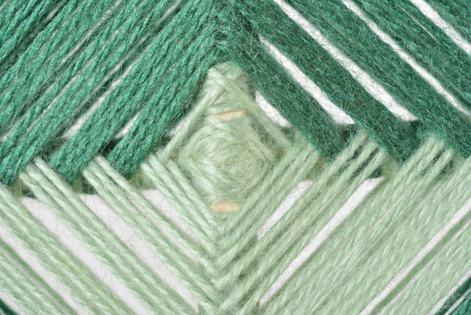 Mandala Suspension décorative fait main de tons verts Décoration maison photo 4