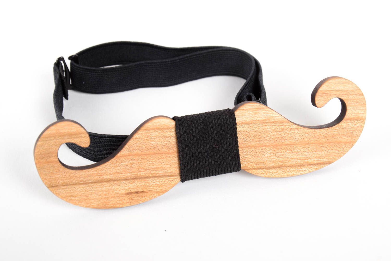 Pajarita moderna hecha a mano de madera accesorio para hombres corbata de moño foto 2