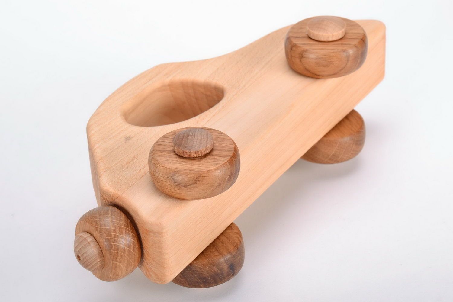 Wooden toy on wheels Car photo 5