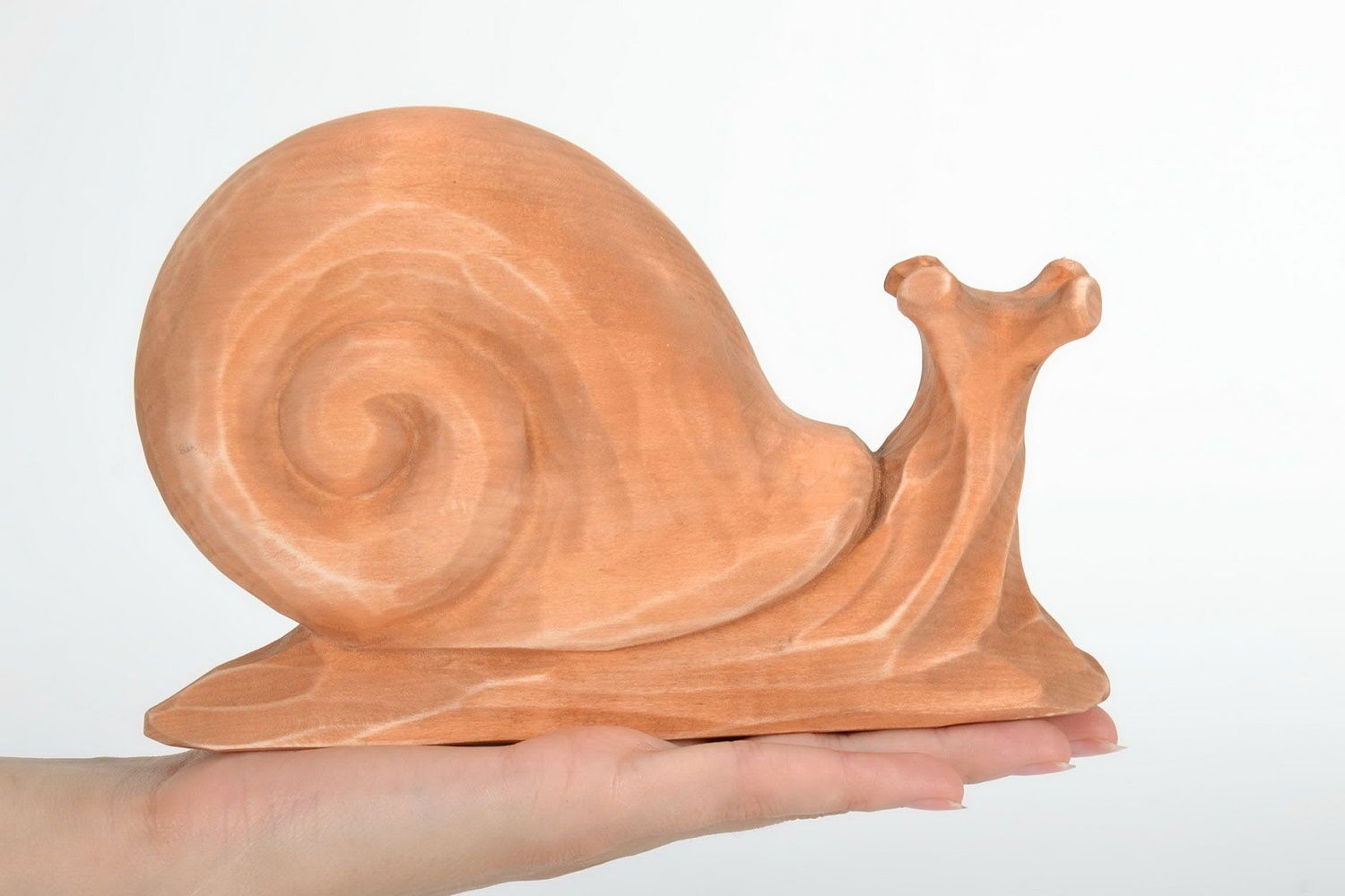 Escargot déco fait main Statuette en bois érable design Déco maison sculptée photo 2