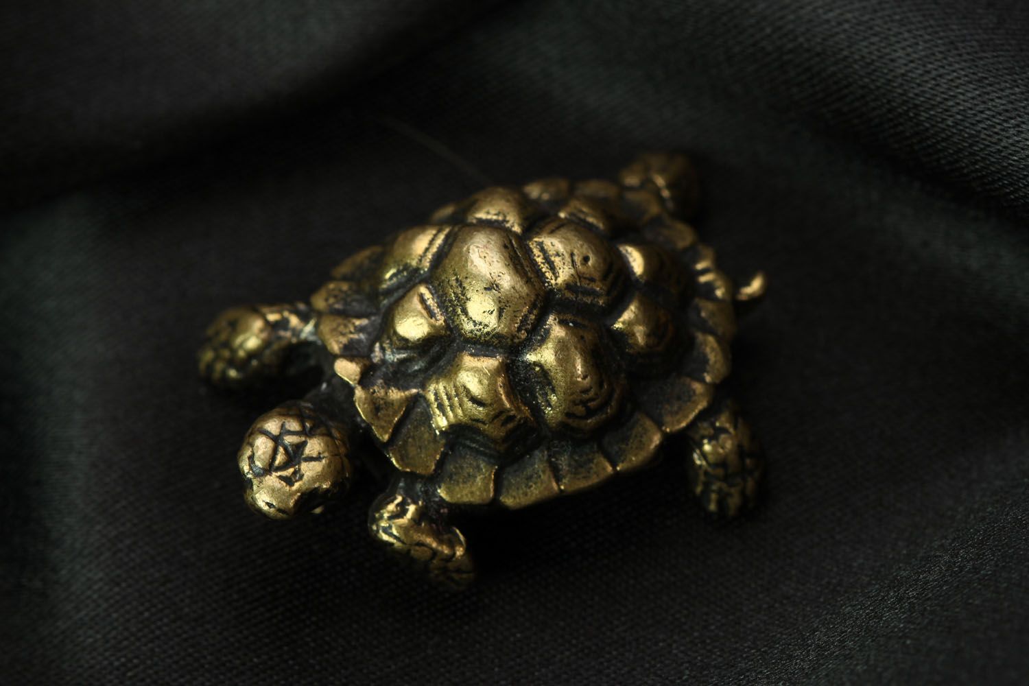 Handmade bronze pendant Turtle photo 2