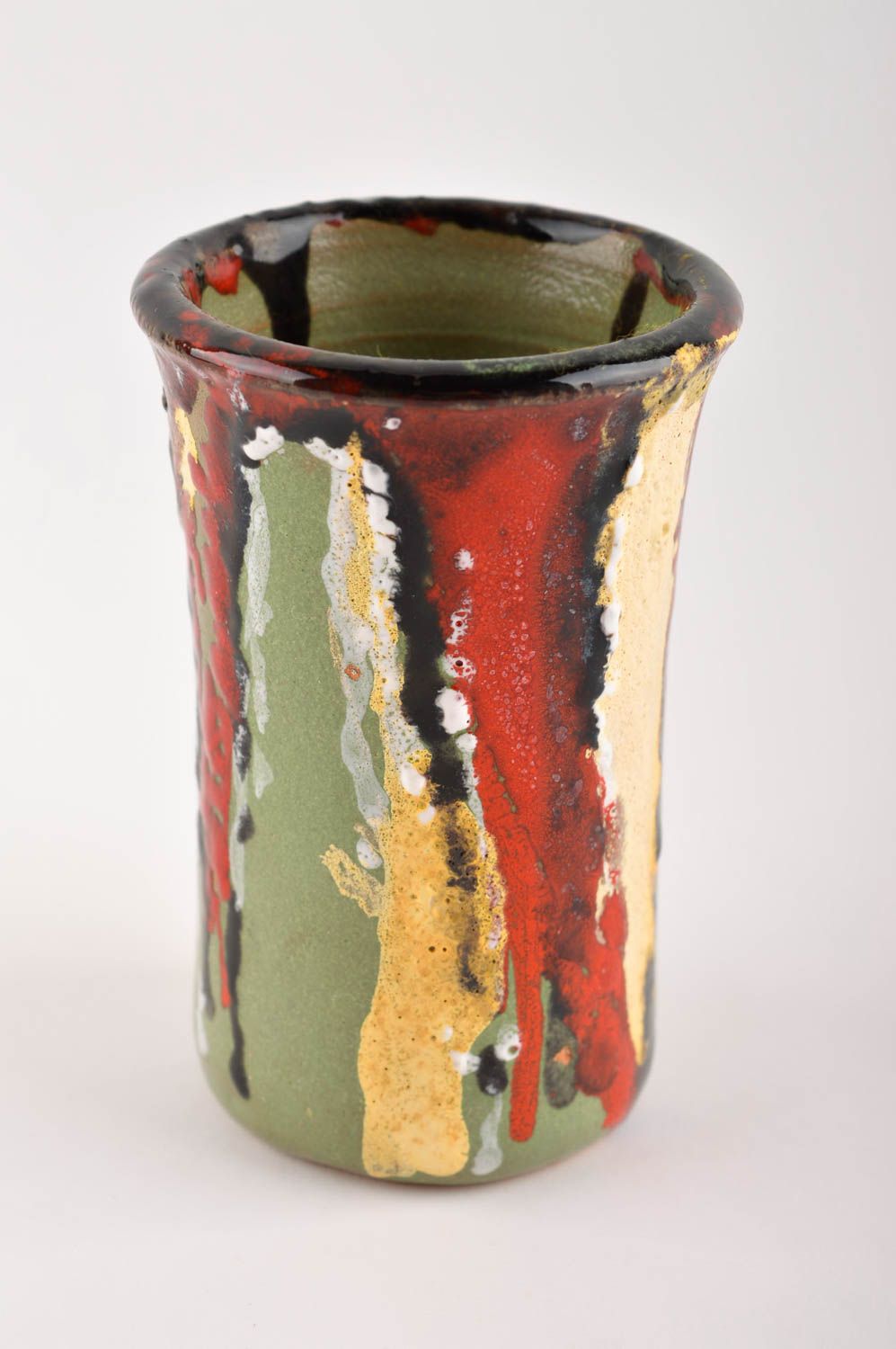 Ваза для декора ручной работы красивая ваза глиняная яркая декор для дома фото 2