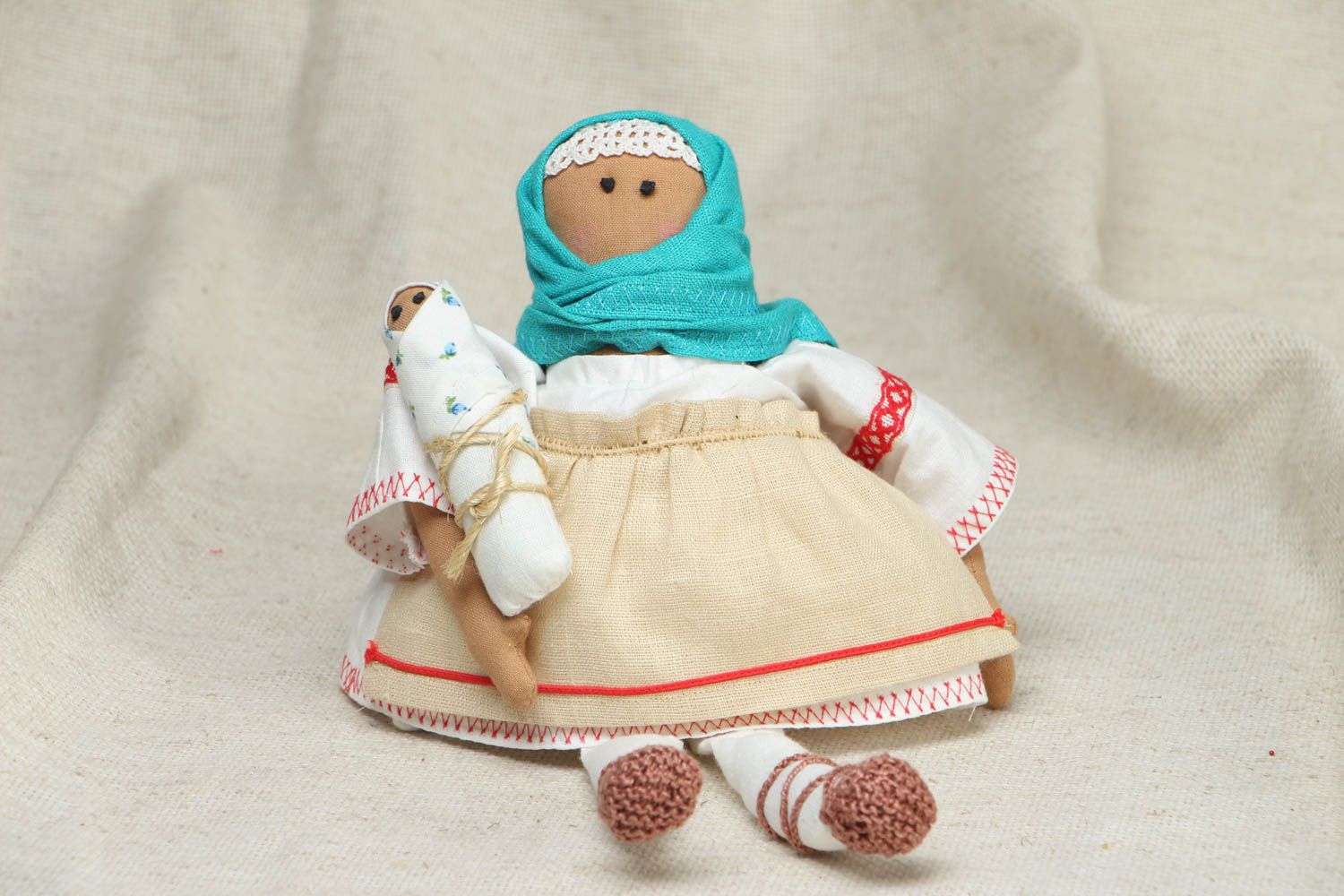 Handmade fabric doll Matrena photo 1