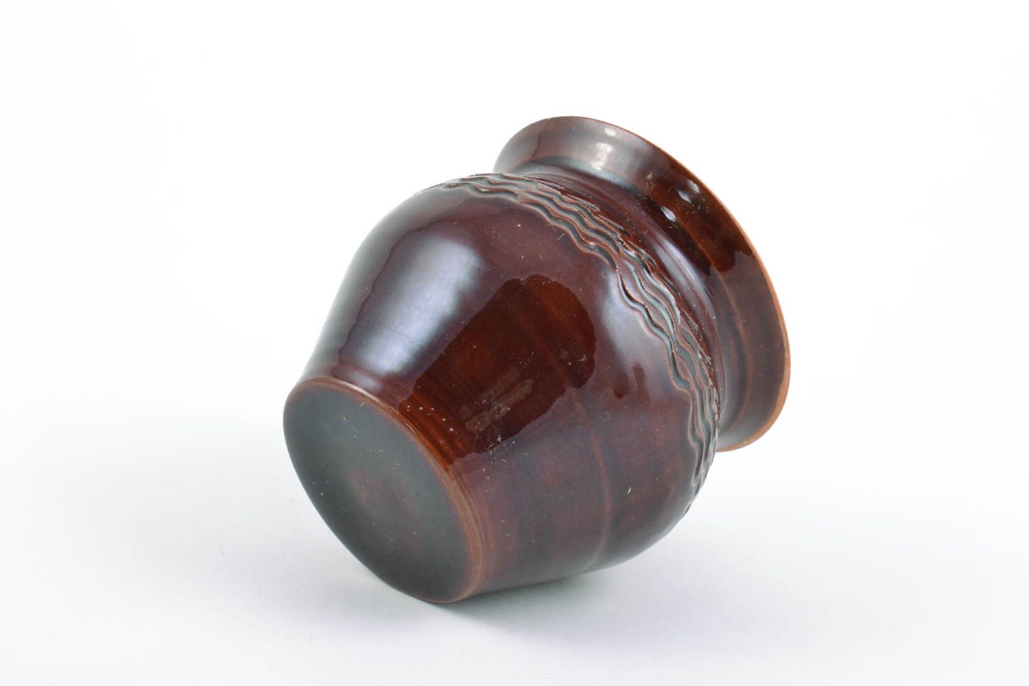 Handmade keramische Dose für lose Produkte glasiert 200 ml umweltfreundlich foto 5