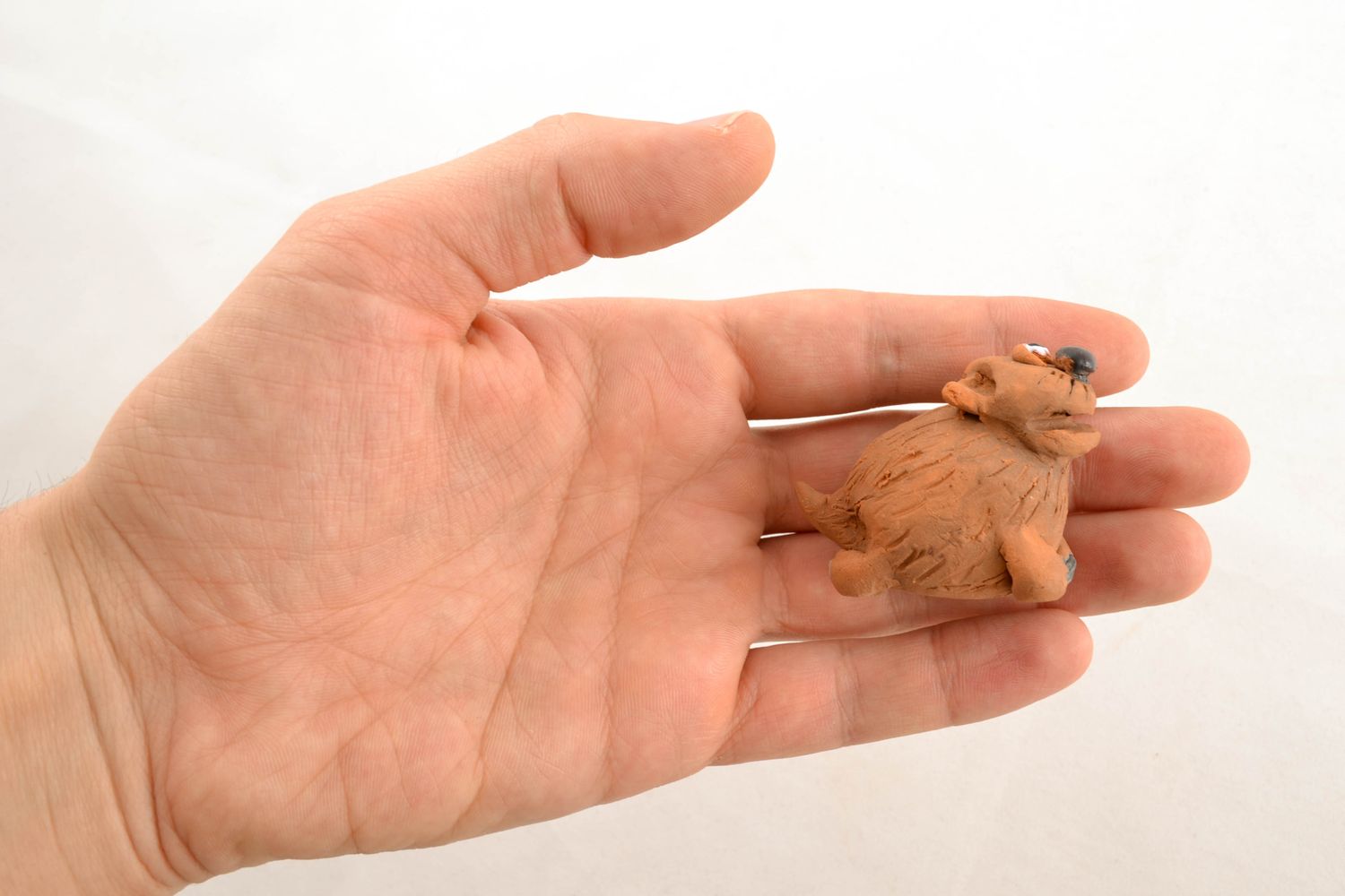 Figurine en terre cuite faite main Chat photo 1