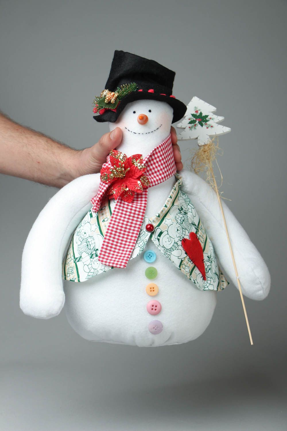 Soft toy in the shape of snowman photo 4