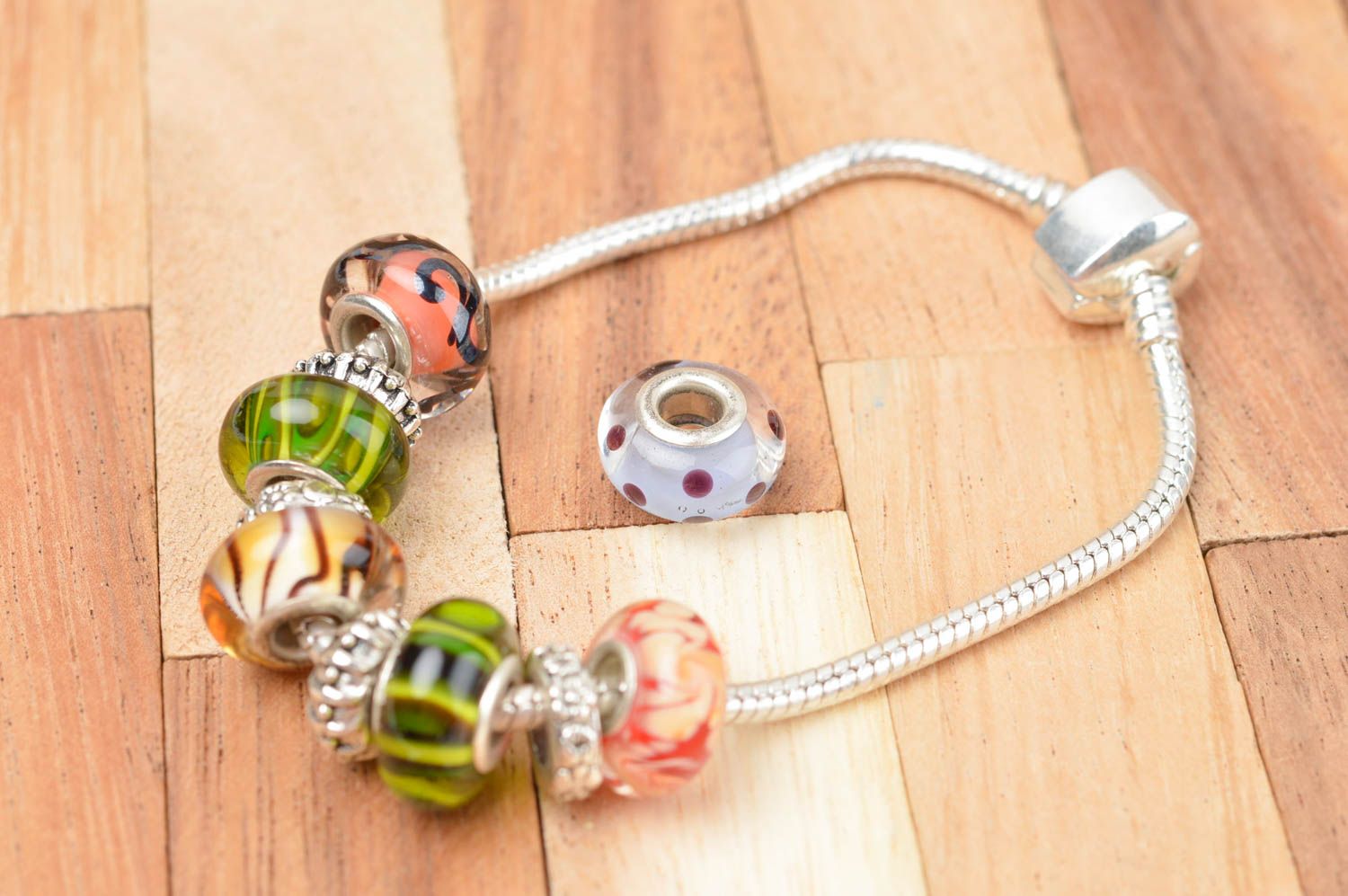 Handmade jewelry findings jewelry charm spotted bead findings lampwork beads   photo 4
