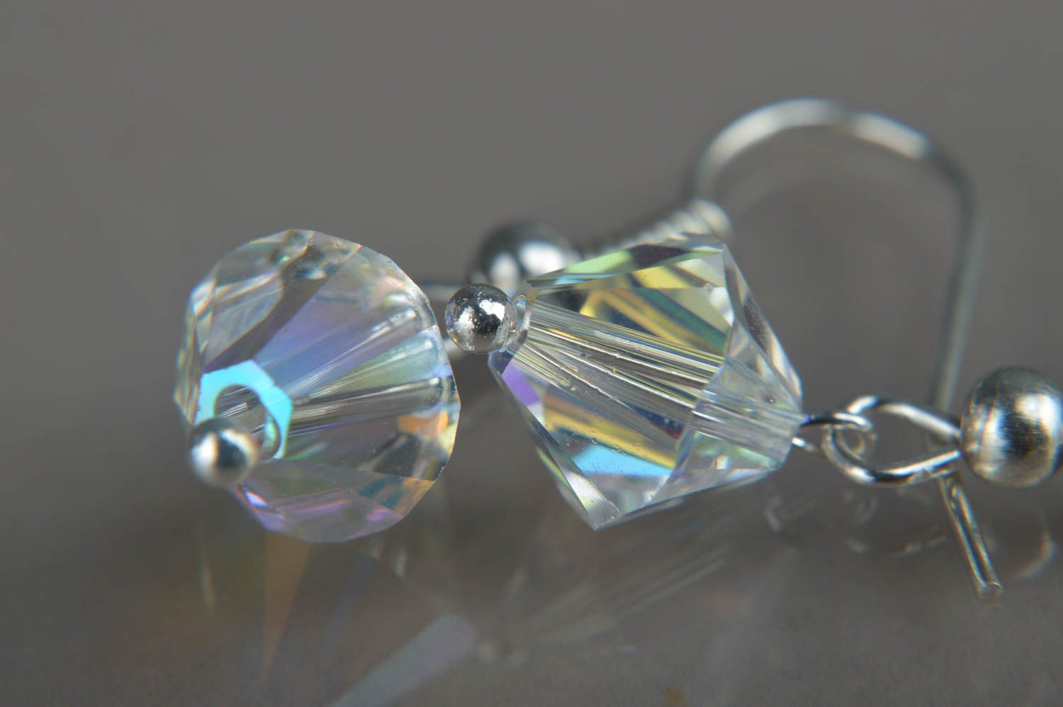 Pendientes de cristal bisutería hecha a mano regalo original para mujer joven  foto 2