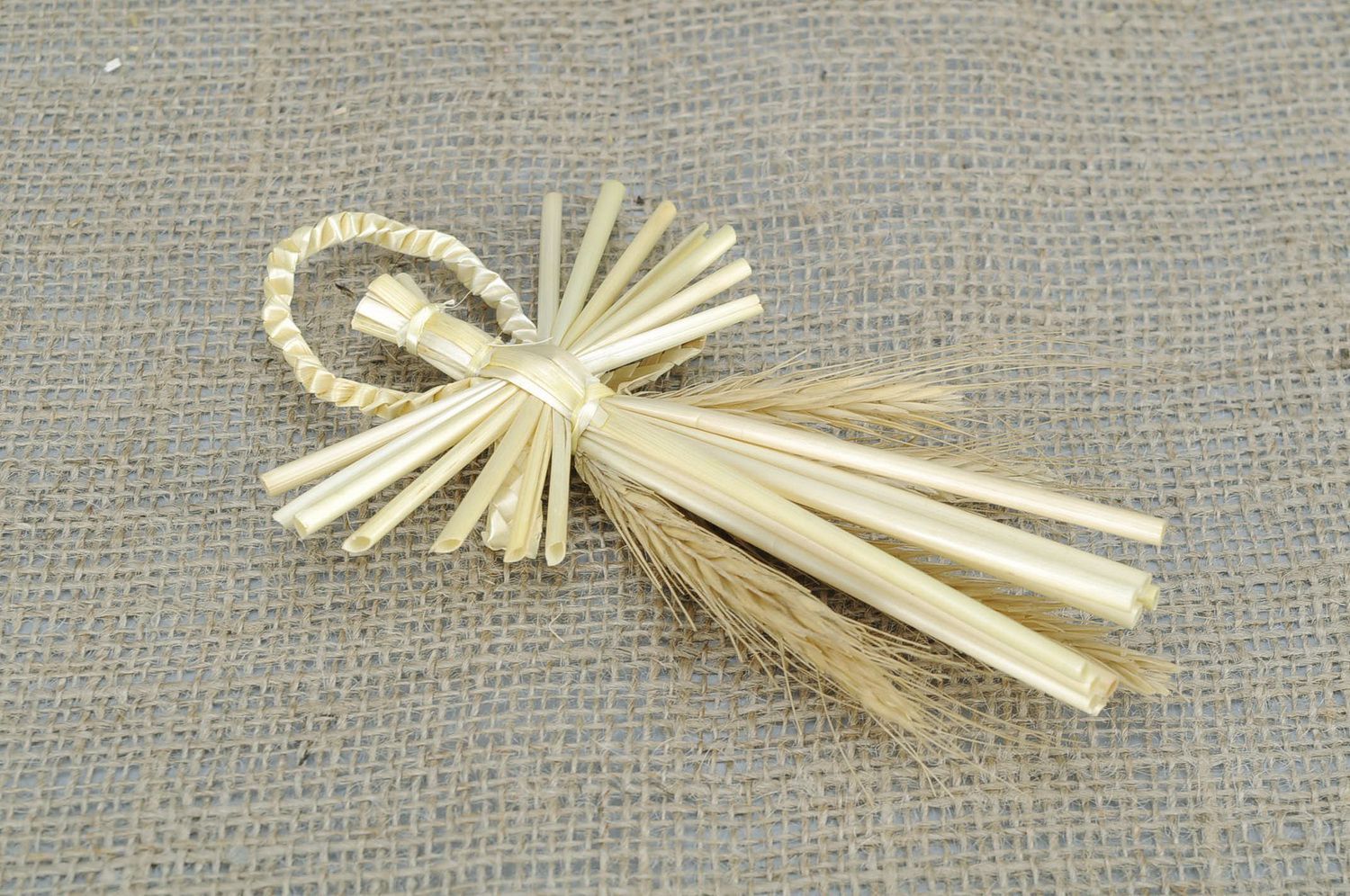 Charm made from straw Angel with spikelets  photo 3