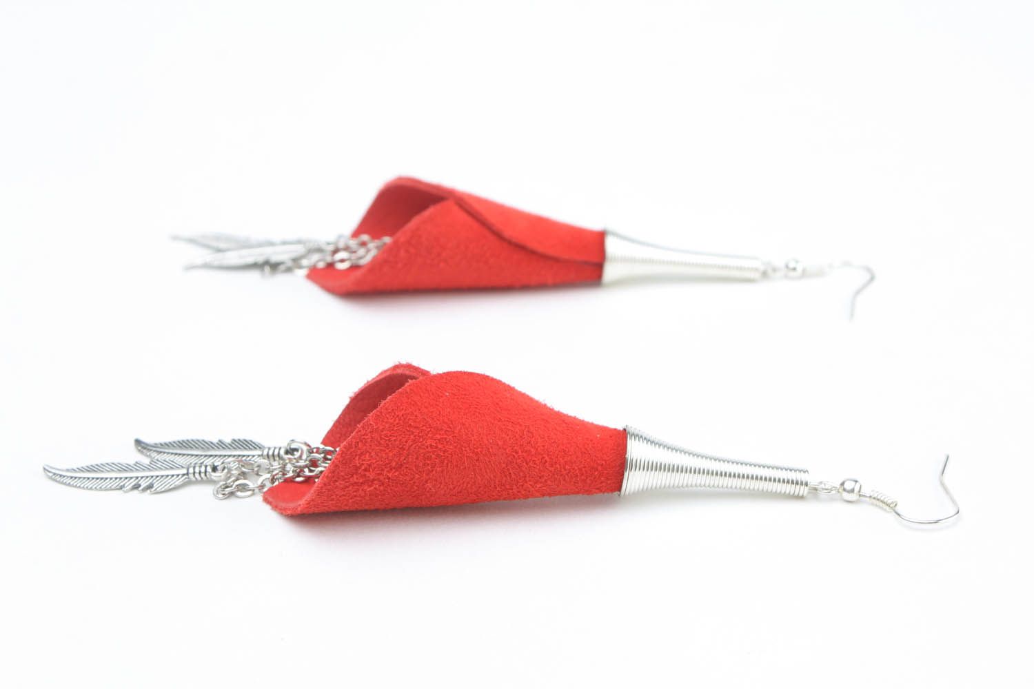 Natural leather earrings  photo 2