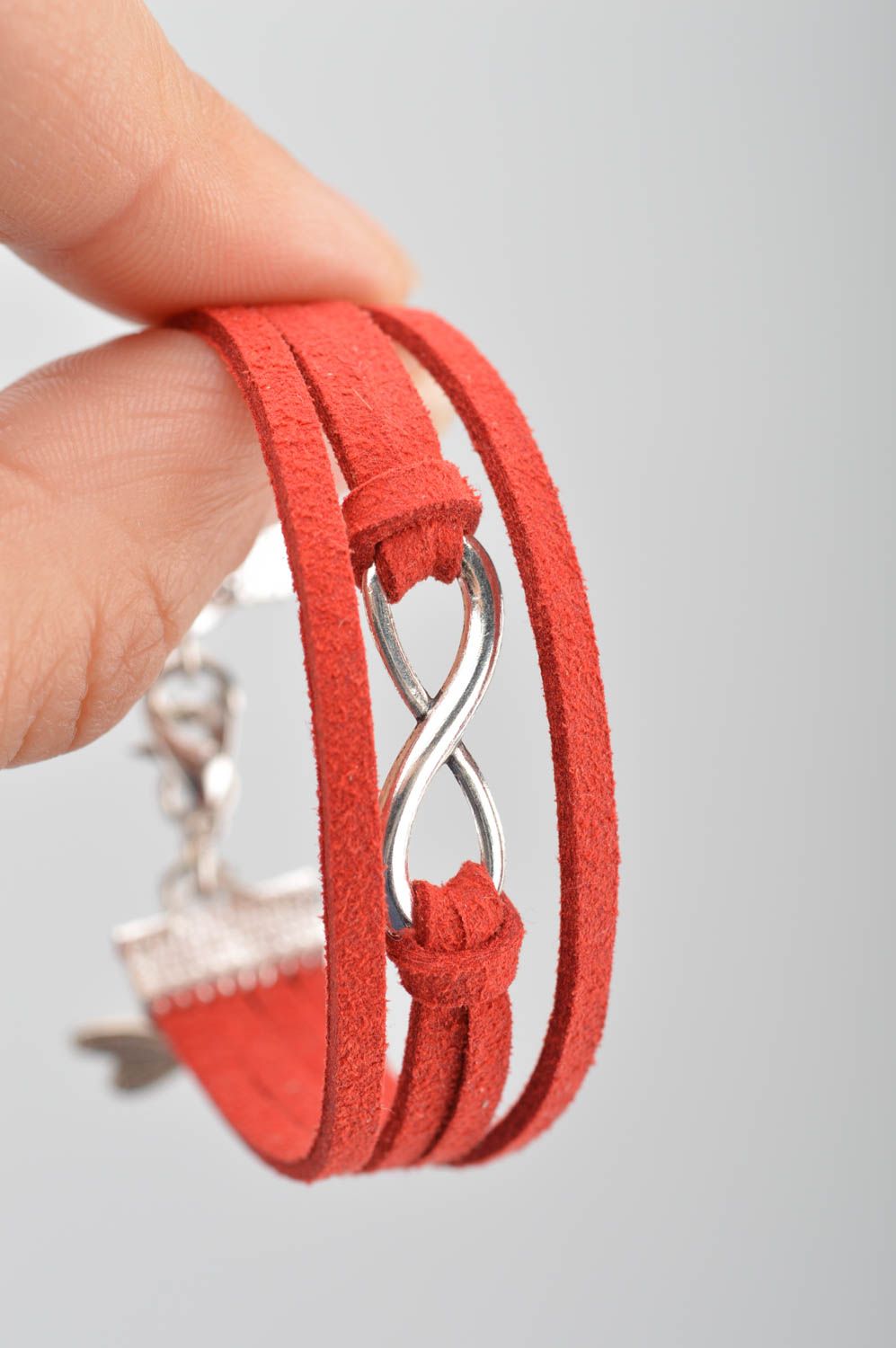 Stylish handmade suede cord bracelet charm bracelet designs leather jewelry photo 3