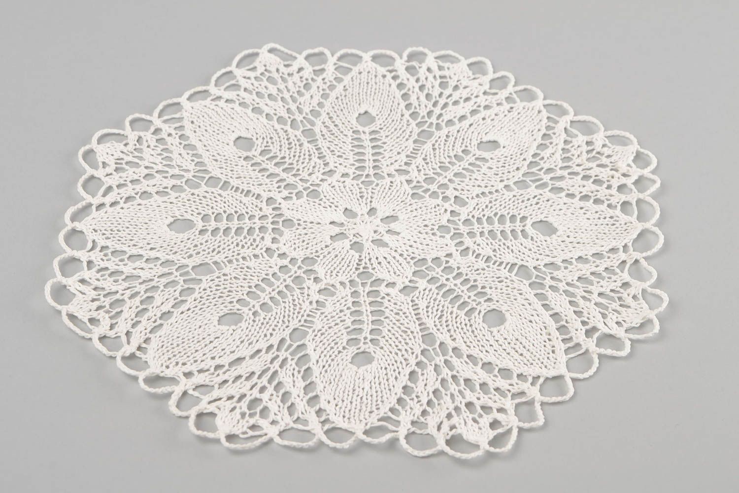 Unique knitted napkin cotton designer tablecloth for interior present ideas photo 5