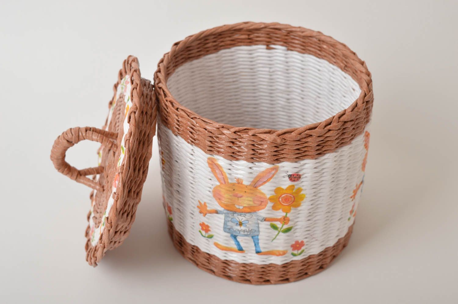 Handmade basket woven basket home decor small wicker basket handmade gifts photo 3