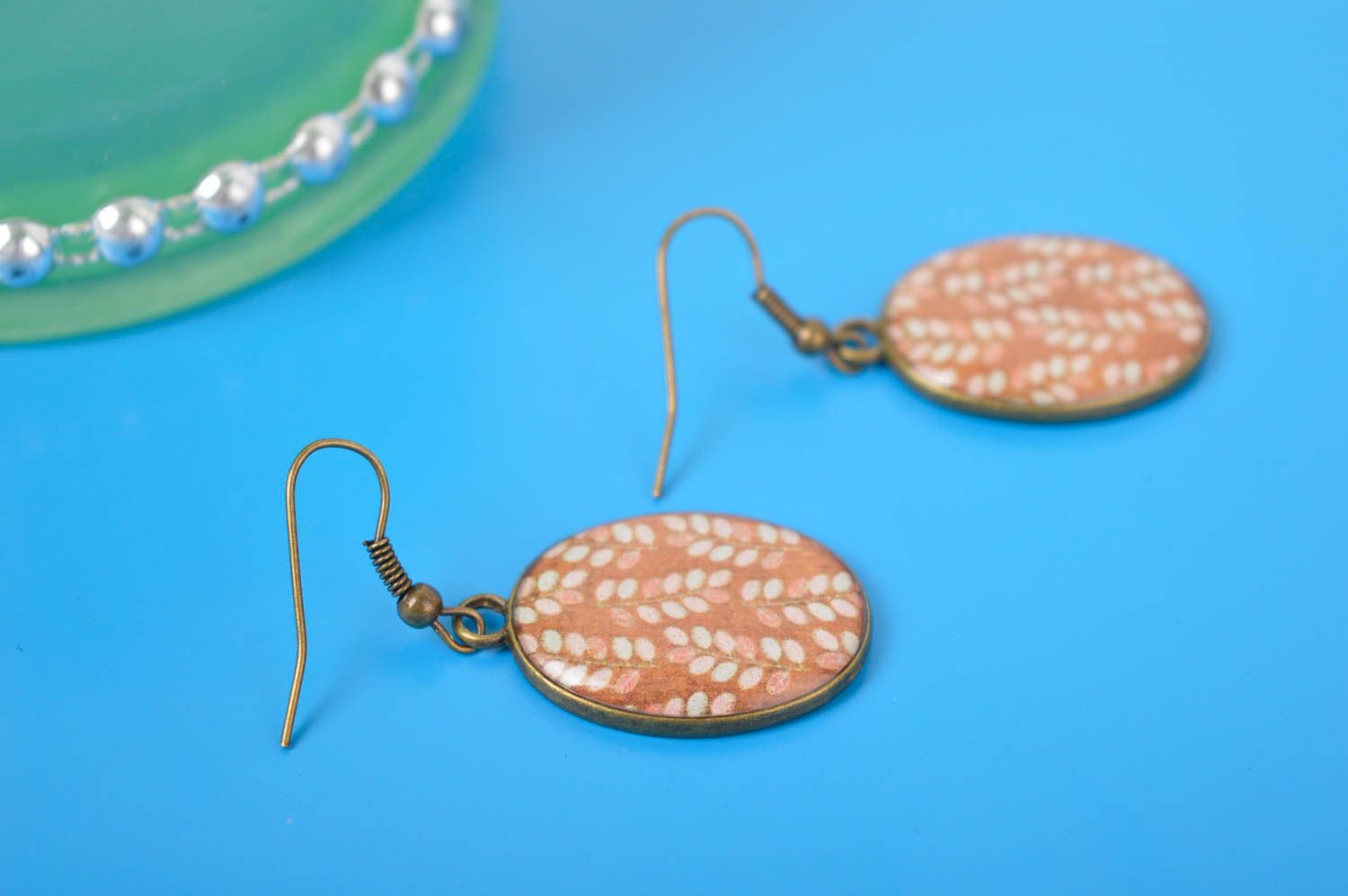 Handmade earrings unusual accessory gift ideas epoxy resin earrings gift for her photo 1