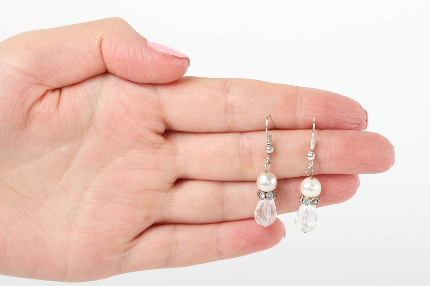 Handmade Ohrringe mit Perlen ausgefallener Ohrschmuck Accessoire für Frauen  foto 5