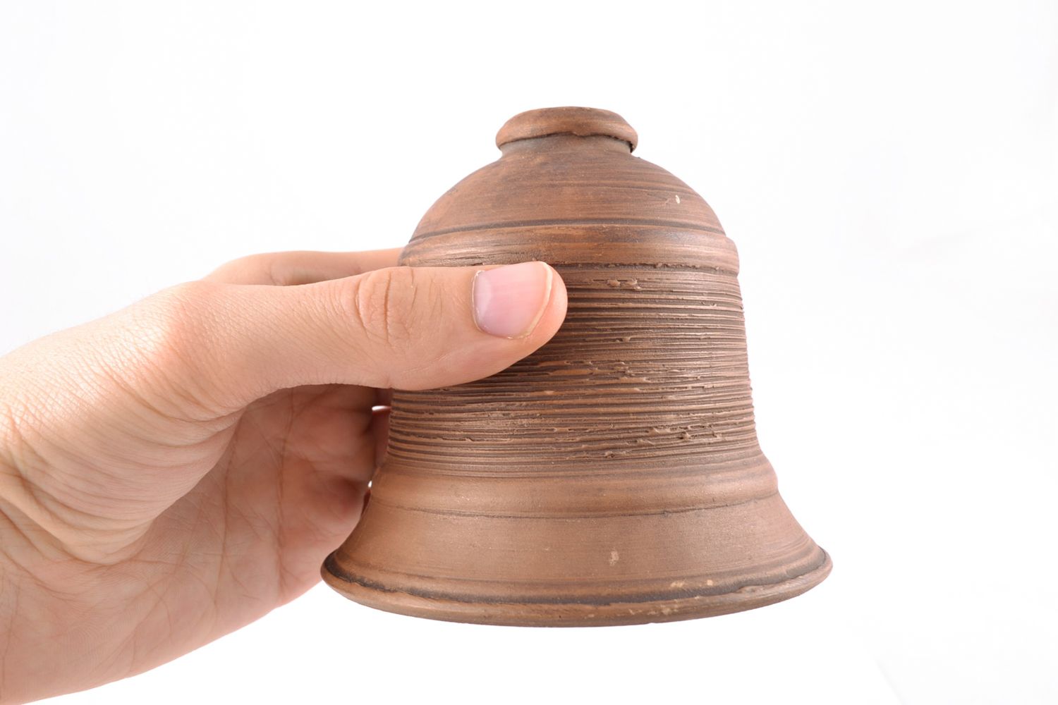 Large ceramic bell kilned with milk photo 2