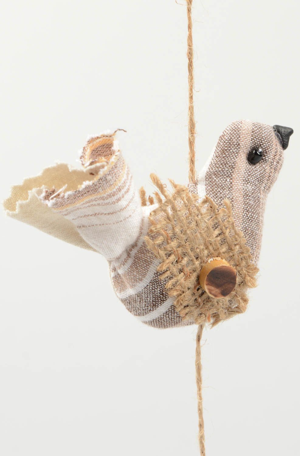 Мягкая игрушка ручной работы декор для дома мягкая подвеска в виде птиц  фото 2