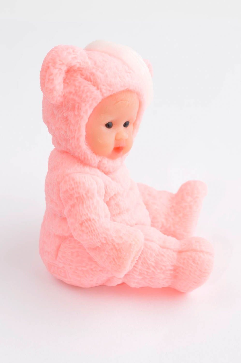 Baby im rosa Anzug handgemachte Seife Natur Kosmetik Baden Zubehör Deko Seife foto 3