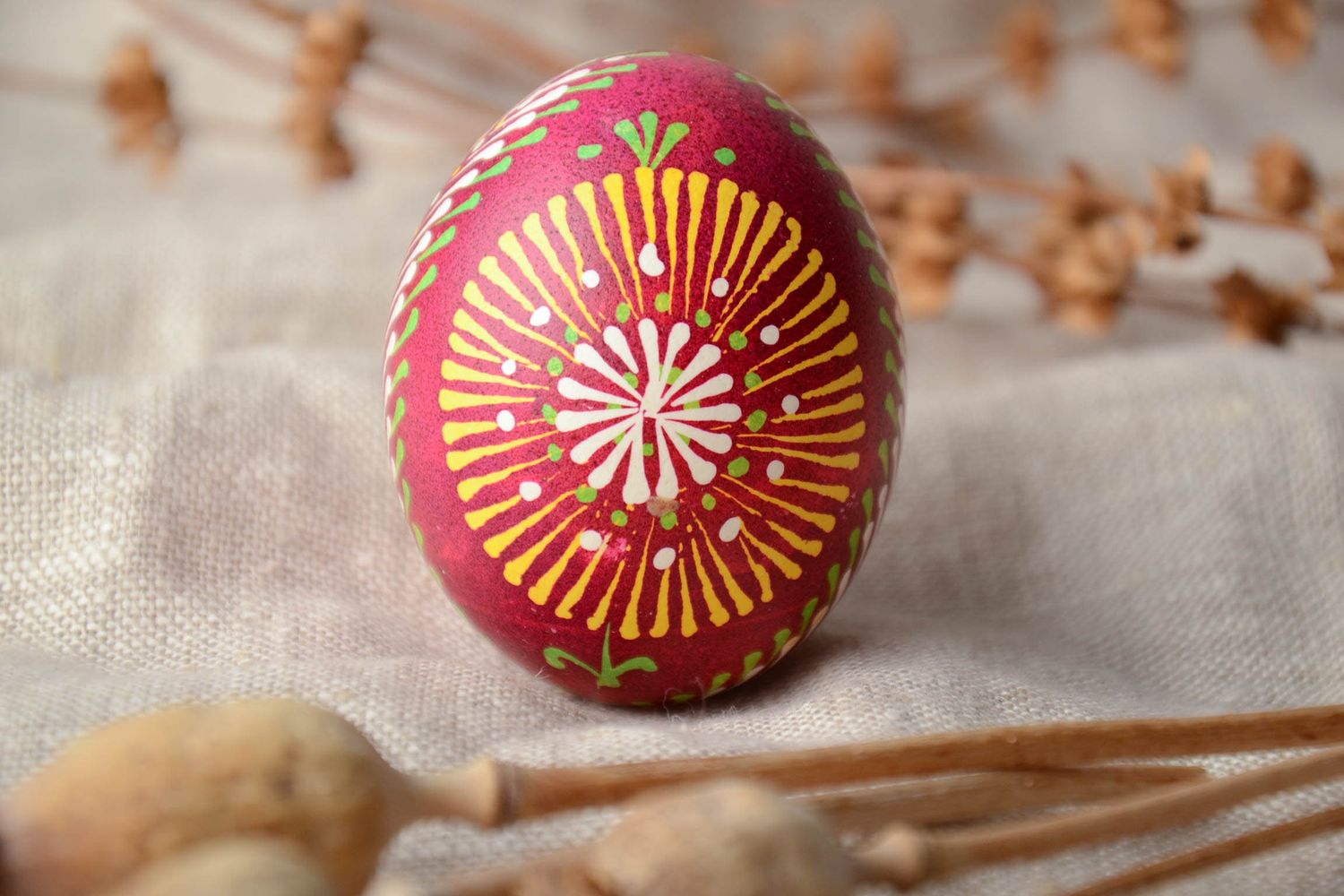 Пасхальное яйцо с лемковской росписью фото 1