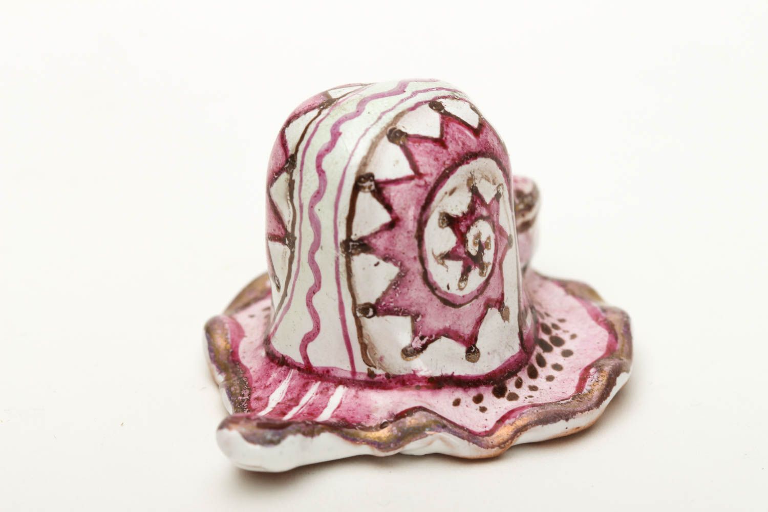 Keramik Handarbeit Deko Figur Fingerhut zum Nähen Geschenk Idee kleine Schnecke  foto 4