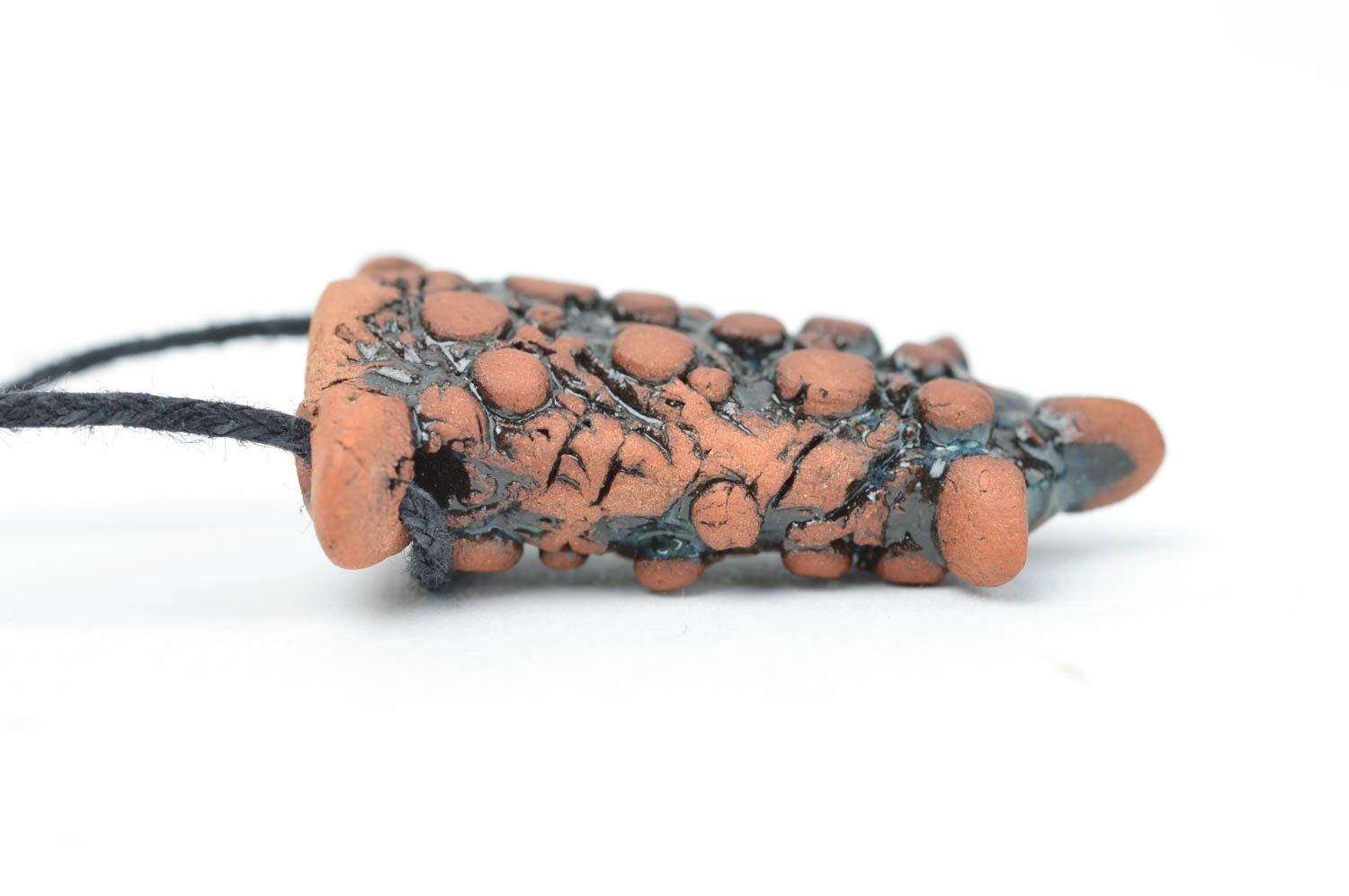 Handmade pendant for essential oils clay jewelry ceramic pendant for women photo 5