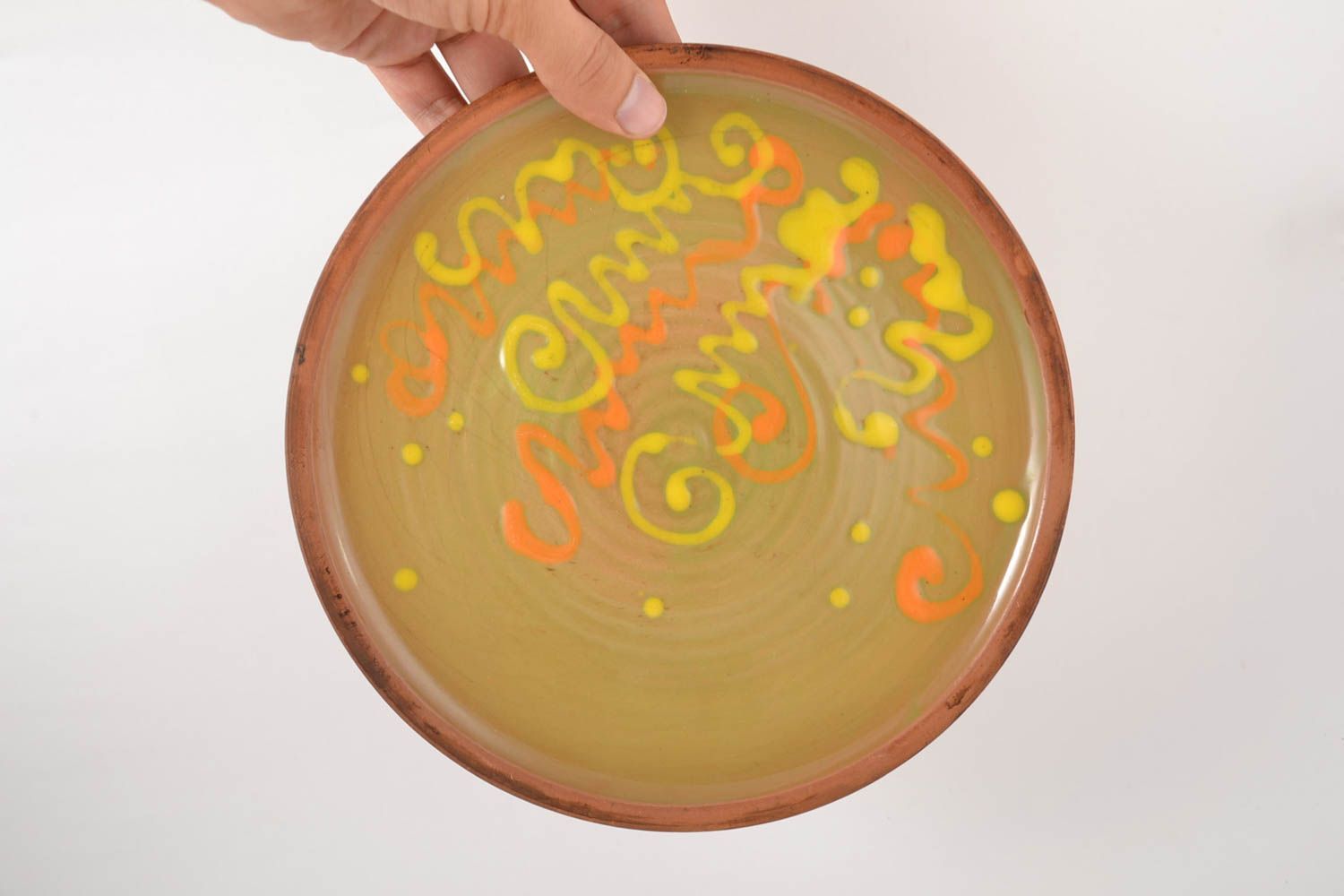 Керамическая тарелка ручной работы посуда для кухни керамическая посуда фото 5